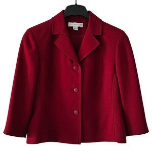 Petite Sophisticate Vintage Single-Breasted Blazer | Like New | 4P | Scarlet Red